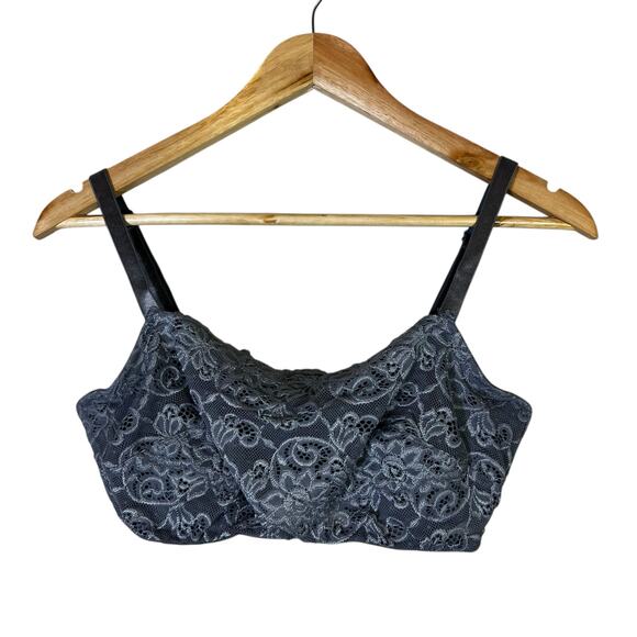 Olga Cami Lace Bra Womens 36DD Gray Full Coverage Underwire Support Classic - Picture 2 of 5